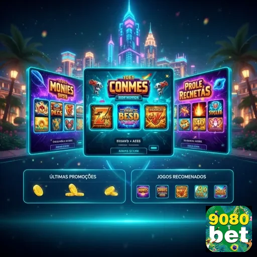 Jogador desfrutando de slots no cassino online 9080bet